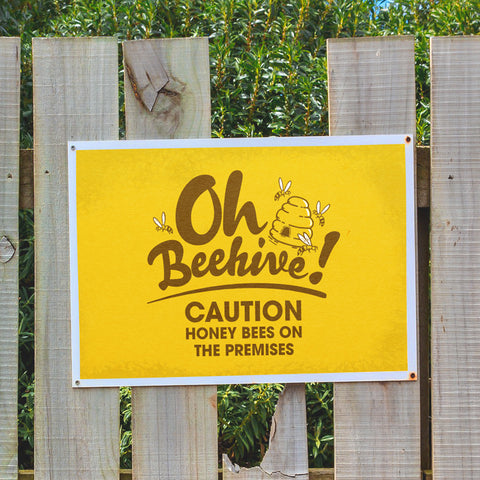 Beehive Warning Sign